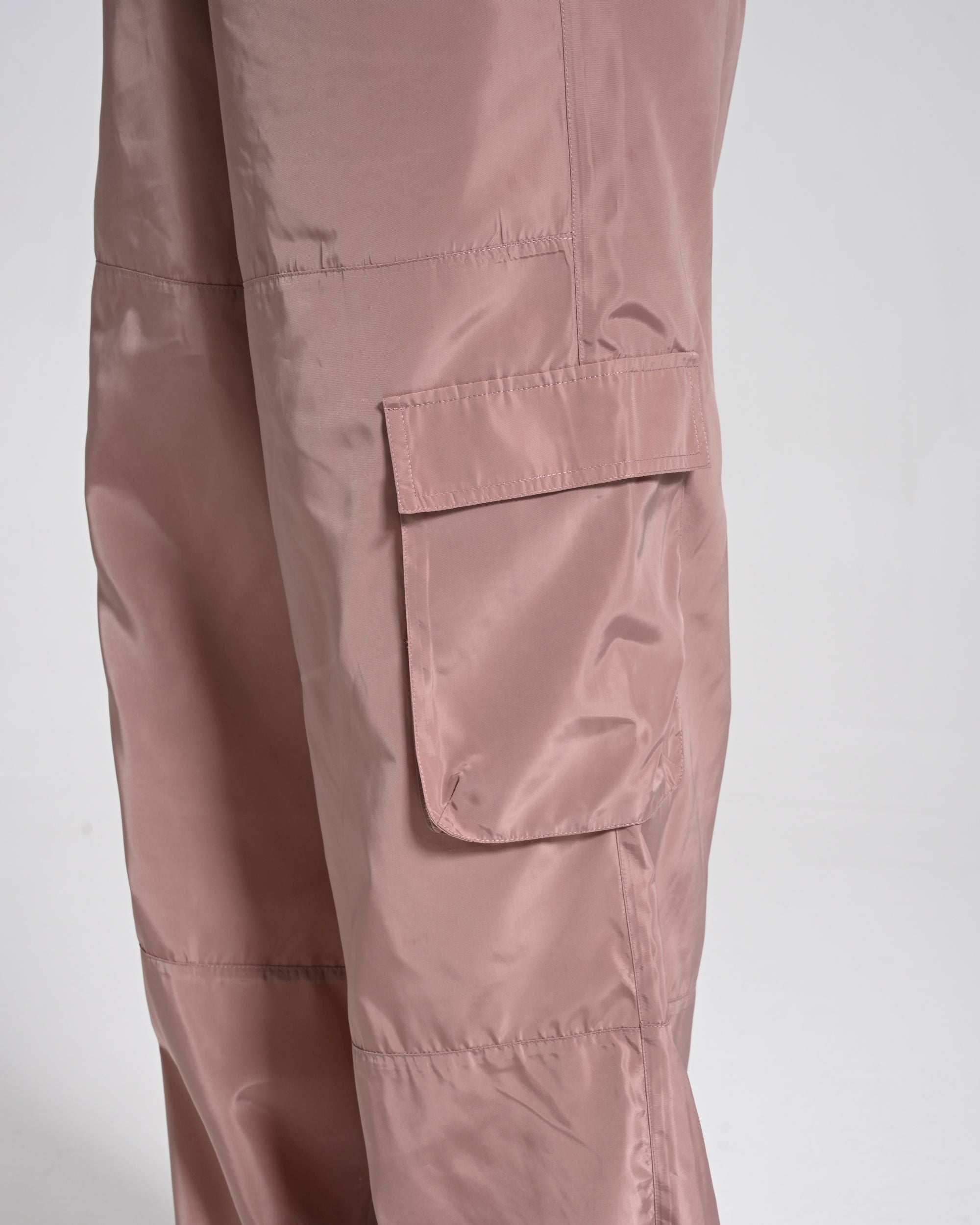 Beli Lastikli Kargo Pantolon - Pembe - Monolou