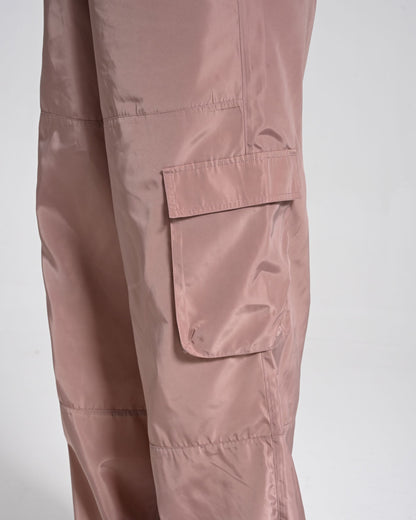 Beli Lastikli Kargo Pantolon - Pembe - Monolou