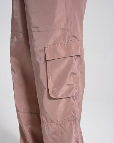 Beli Lastikli Kargo Pantolon - Pembe