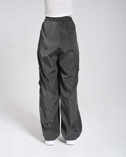 Beli Lastikli Kargo Pantolon - Siyah - Monolou