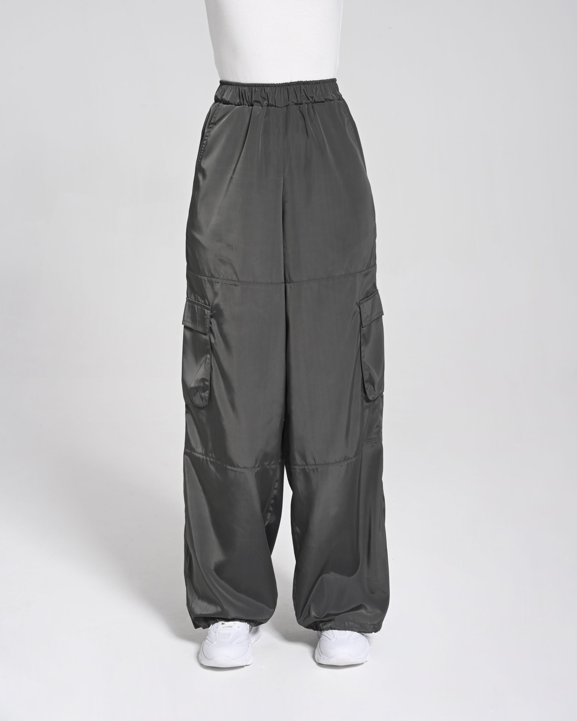 Beli Lastikli Kargo Pantolon - Siyah - Monolou