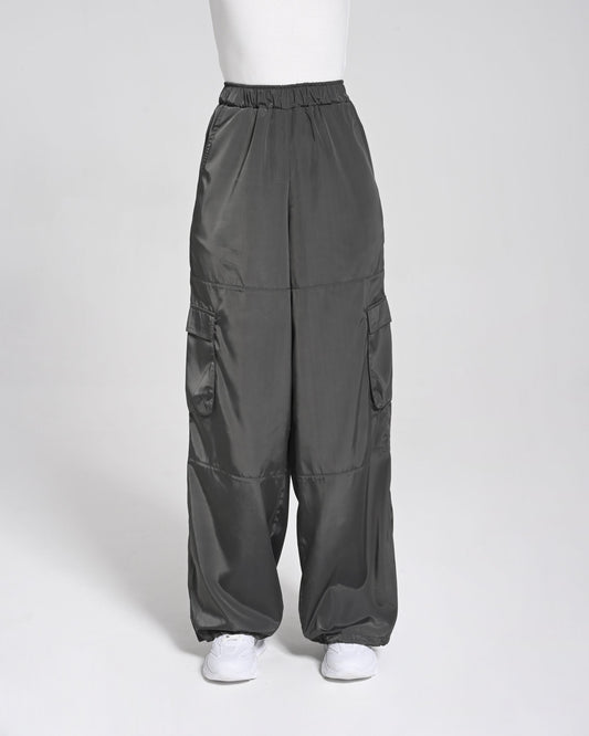 Beli Lastikli Kargo Pantolon - Siyah