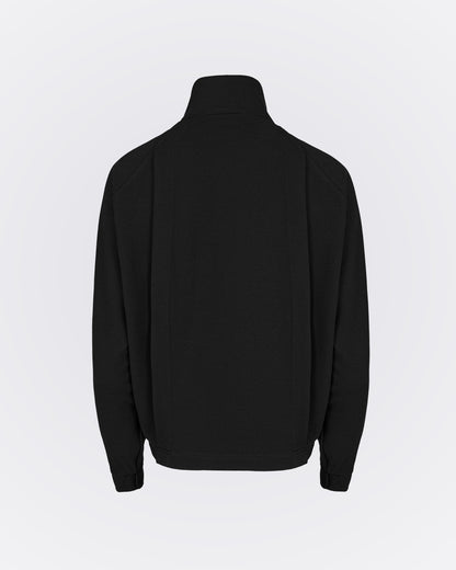 Dik Yakalı Pamuk Kumaşlı Ceket - Siyah