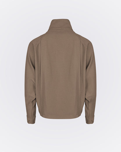 Dik Yakalı Pamuk Kumaşlı Ceket - Bej