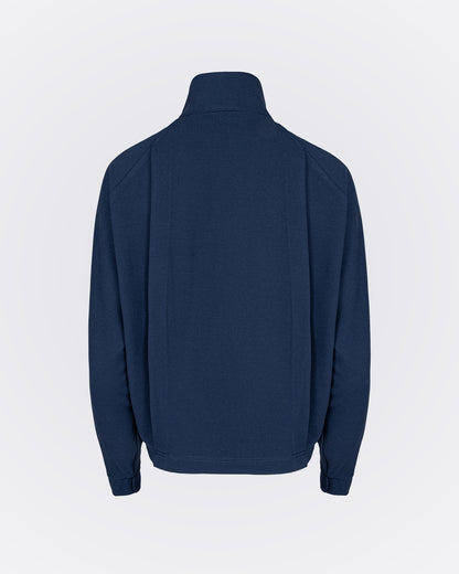 Dik Yakalı Pamuk Kumaşlı Ceket - Mavi