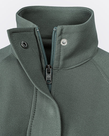 Dik Yakalı Pamuk Kumaşlı Ceket - Yeşil