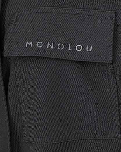 Dik Yakalı Pamuk Kumaşlı Ceket - Antrasit