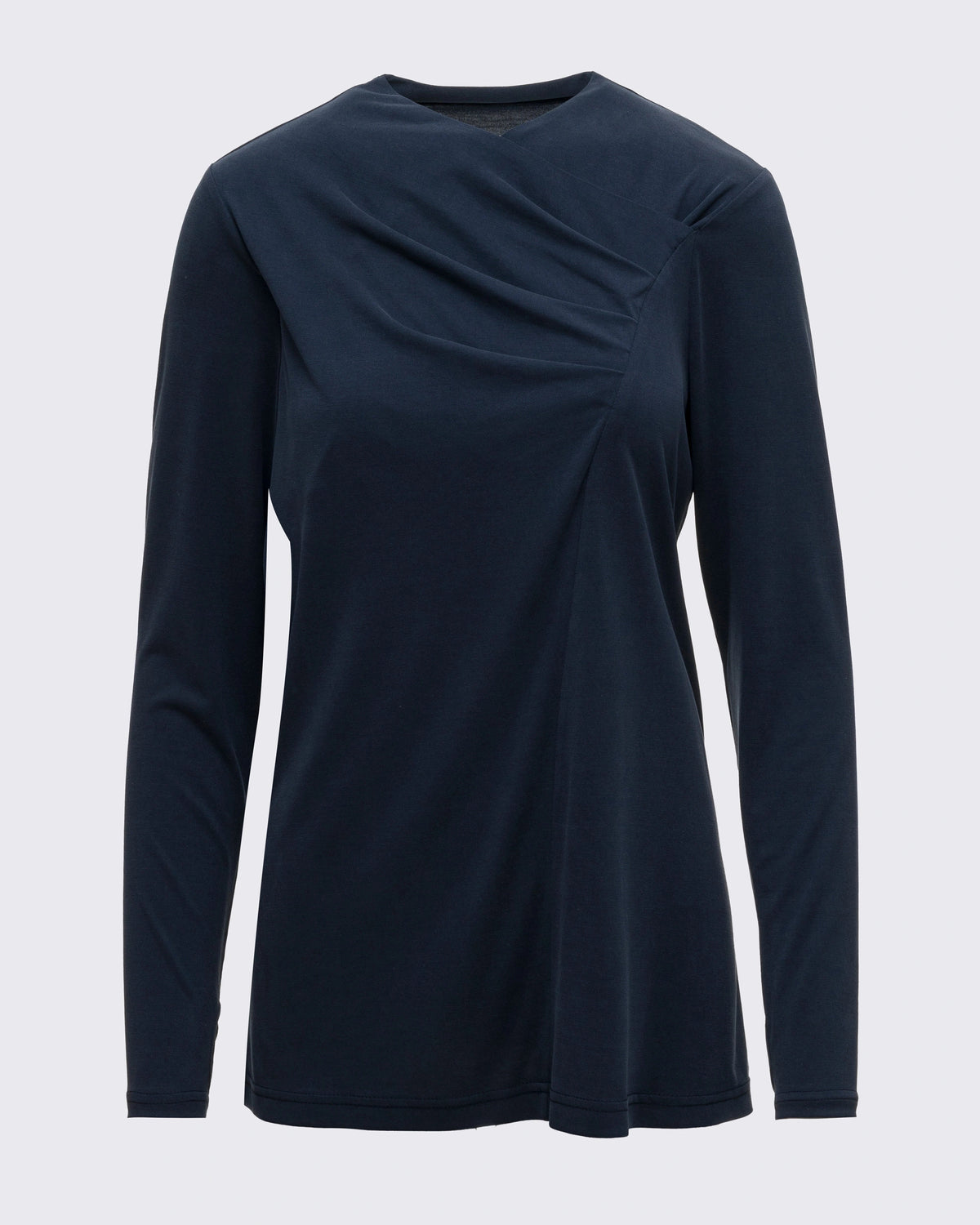 Drape Detaylı Modal Tunik - Lacivert