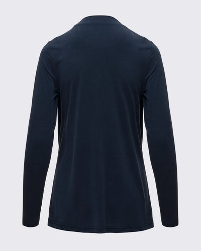 Drape Detaylı Modal Tunik - Lacivert