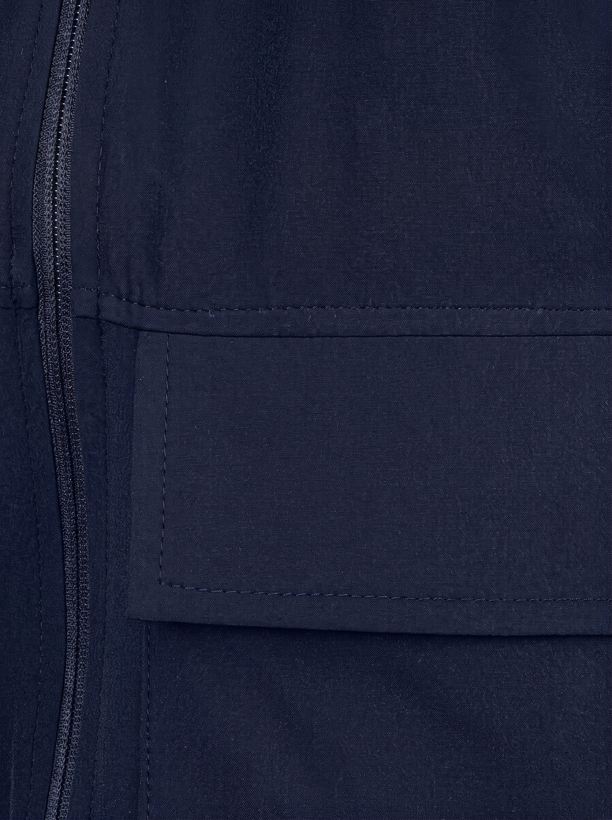 Lightweight Hoodie Windbreaker with Hidden Inside Pocket - Dark Navy