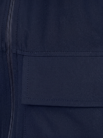 Lightweight Hoodie Windbreaker with Hidden Inside Pocket - Dark Navy