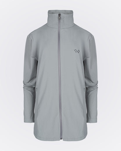 Gizli Kapüşonlu Likra Ceket - Gri
