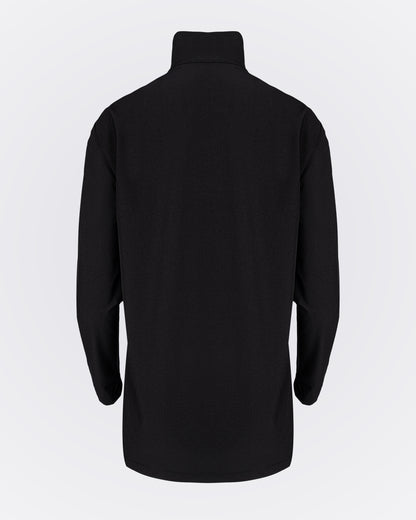 Gizli Kapüşonlu Likra Ceket - Siyah