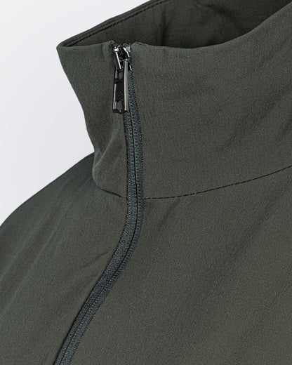 Gizli Kapüşonlu Likra Ceket - Haki