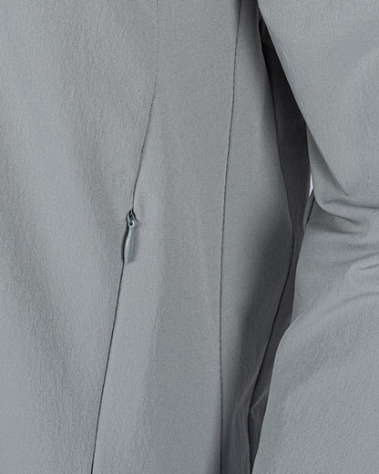 Gizli Kapüşonlu Likra Ceket - Gri