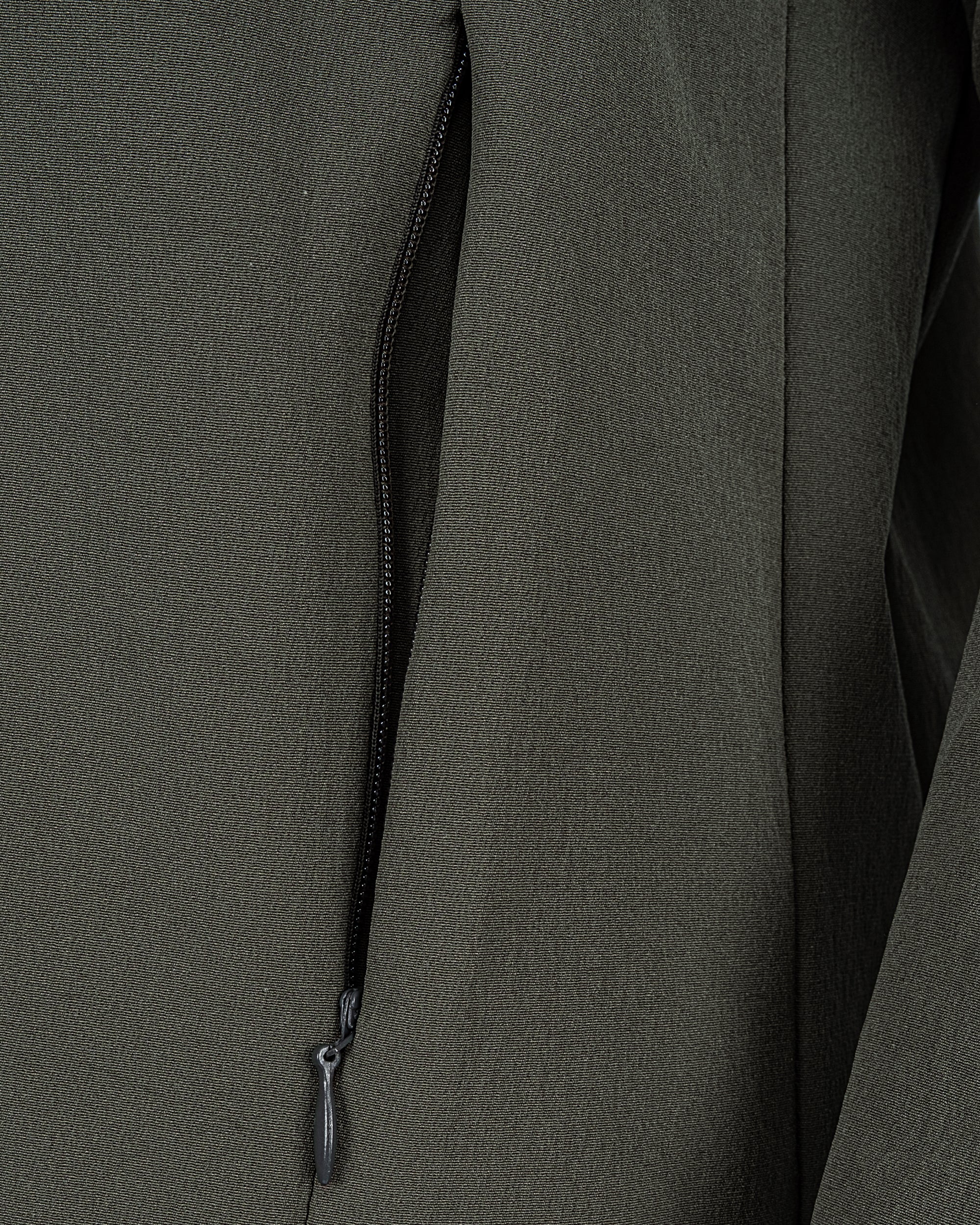 Gizli Kapüşonlu Likra Ceket - Haki