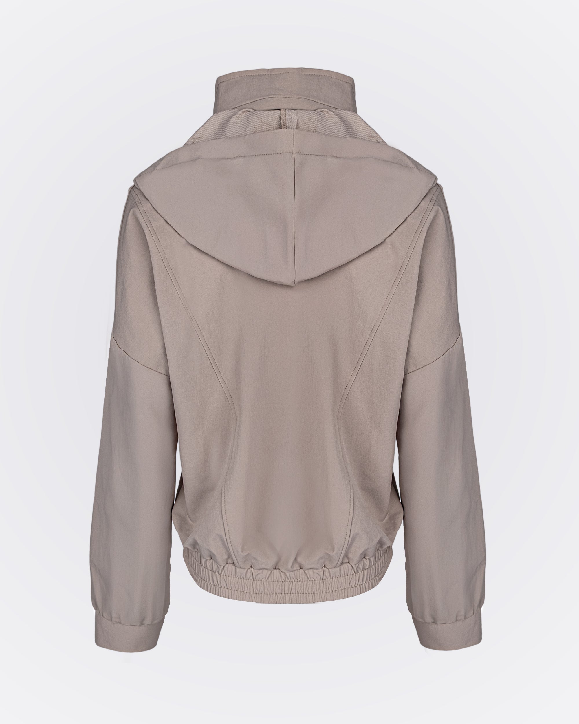 Gizli Kapüşonlu Likra Üst - Bej