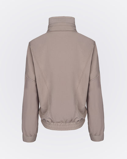 Gizli Kapüşonlu Likra Üst - Bej