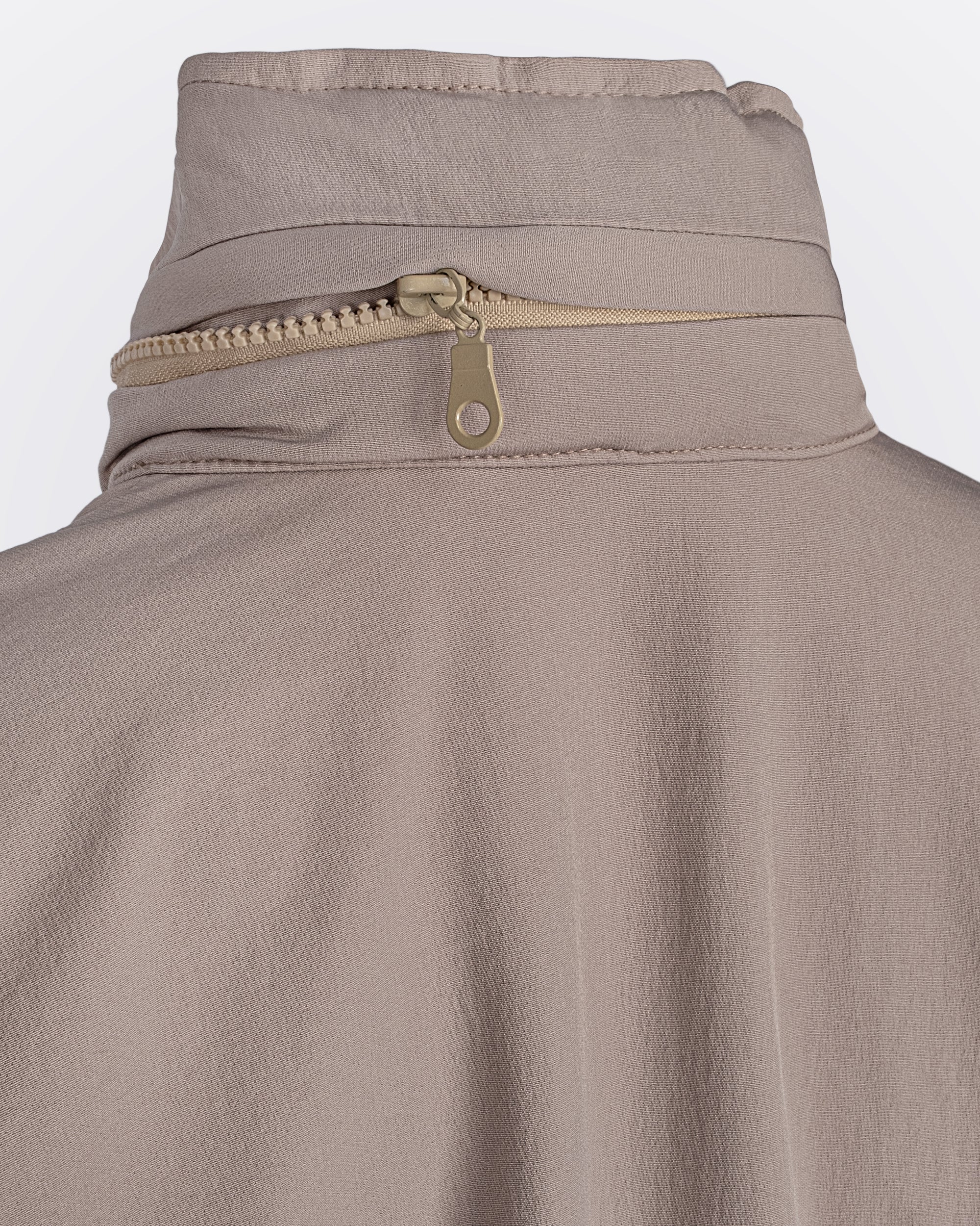 Gizli Kapüşonlu Likra Üst - Bej