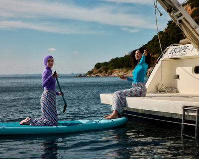 Hızlı Kuruyan Baskı Kumaşlı Deniz Pantolonu - Çizgili