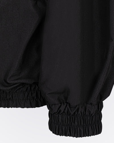 Kapüşonlu Yüksek Yakalı Rüzgarlık Sweat - Siyah