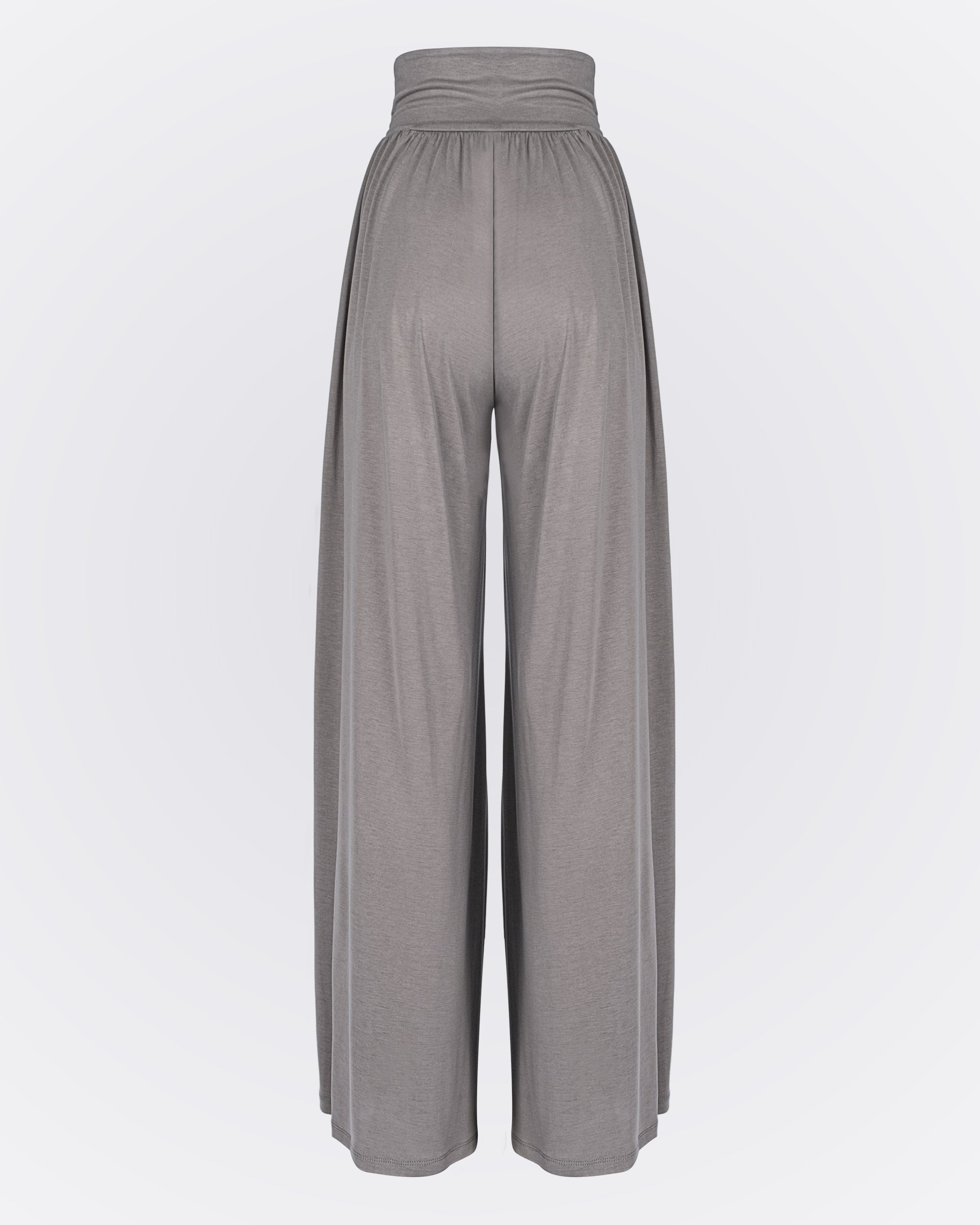 Kruvaze Bel Detaylı Modal Kumaşlı Pileli Aktif Pantolon - Vizon