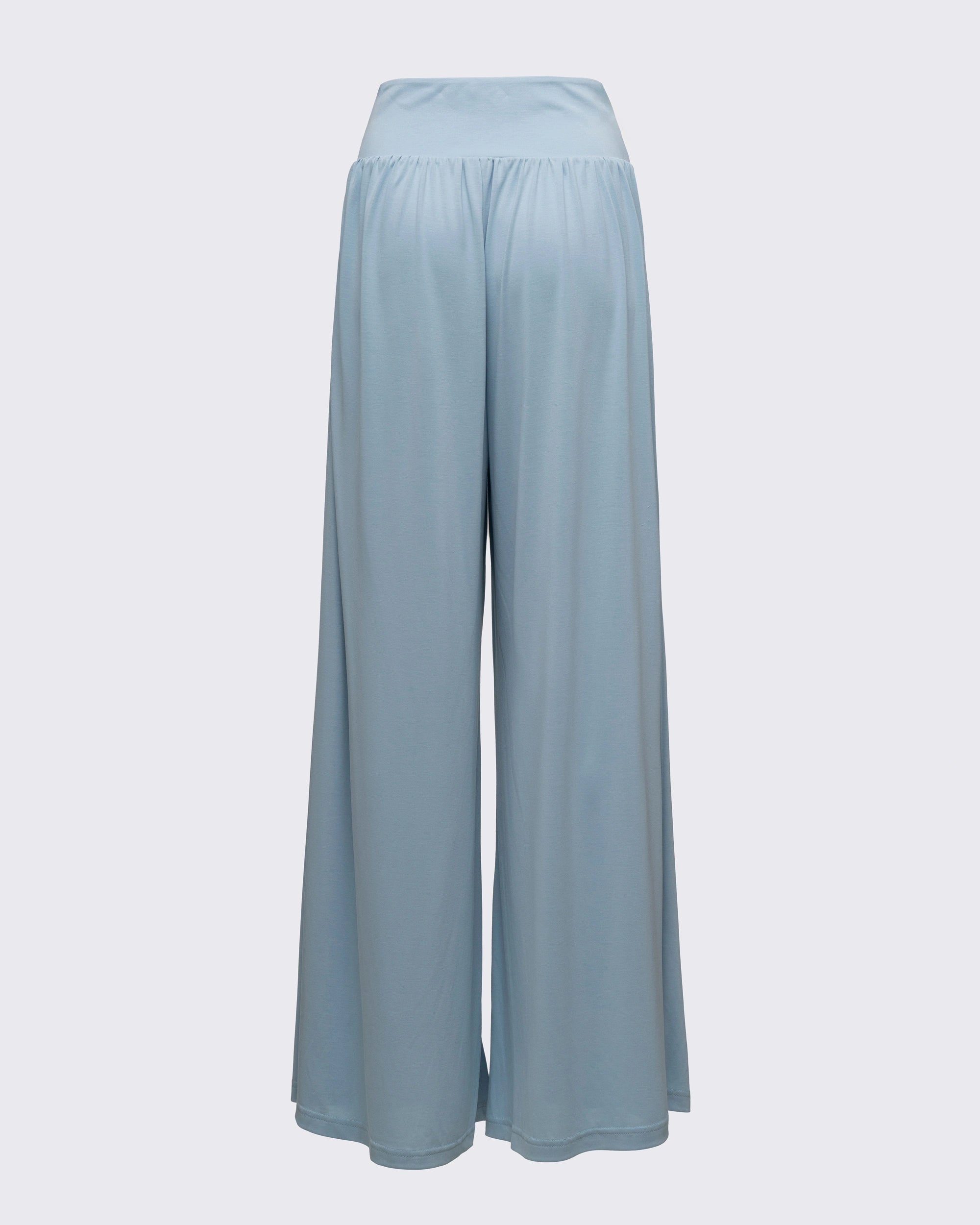 Kruvaze Kemer Detaylı Modal Pantolon - Baby Blue