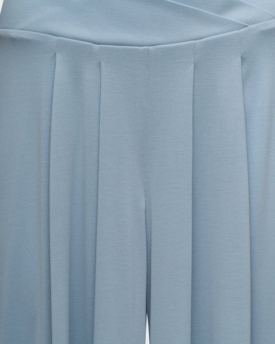 Kruvaze Kemer Detaylı Modal Pantolon - Baby Blue