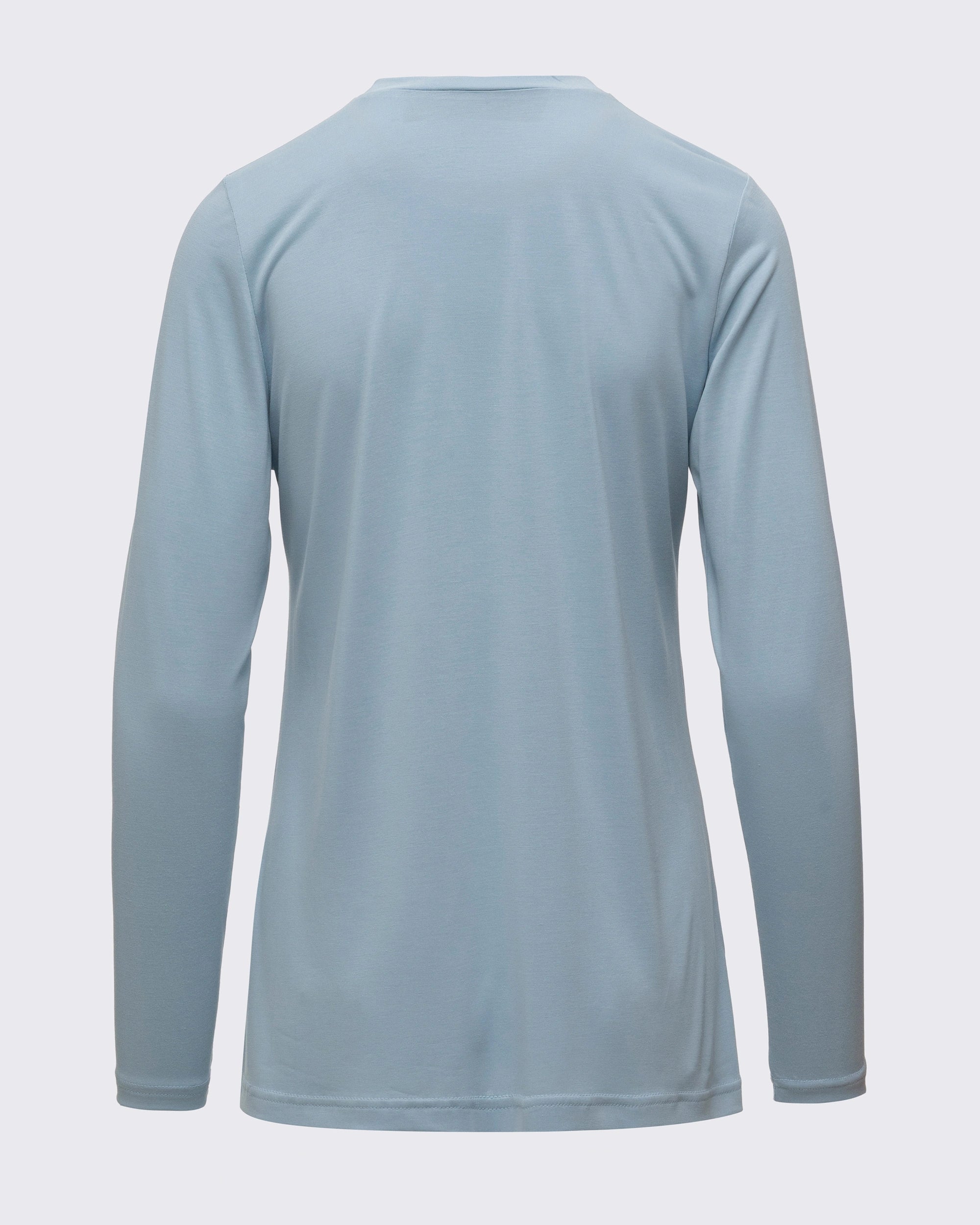 Modal Kumaşlı Uzun Kollu Basic Üst - Baby Blue