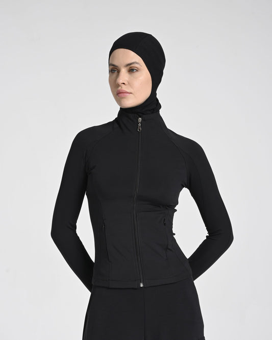Modal Kumaşlı Aktif Ceket - Siyah