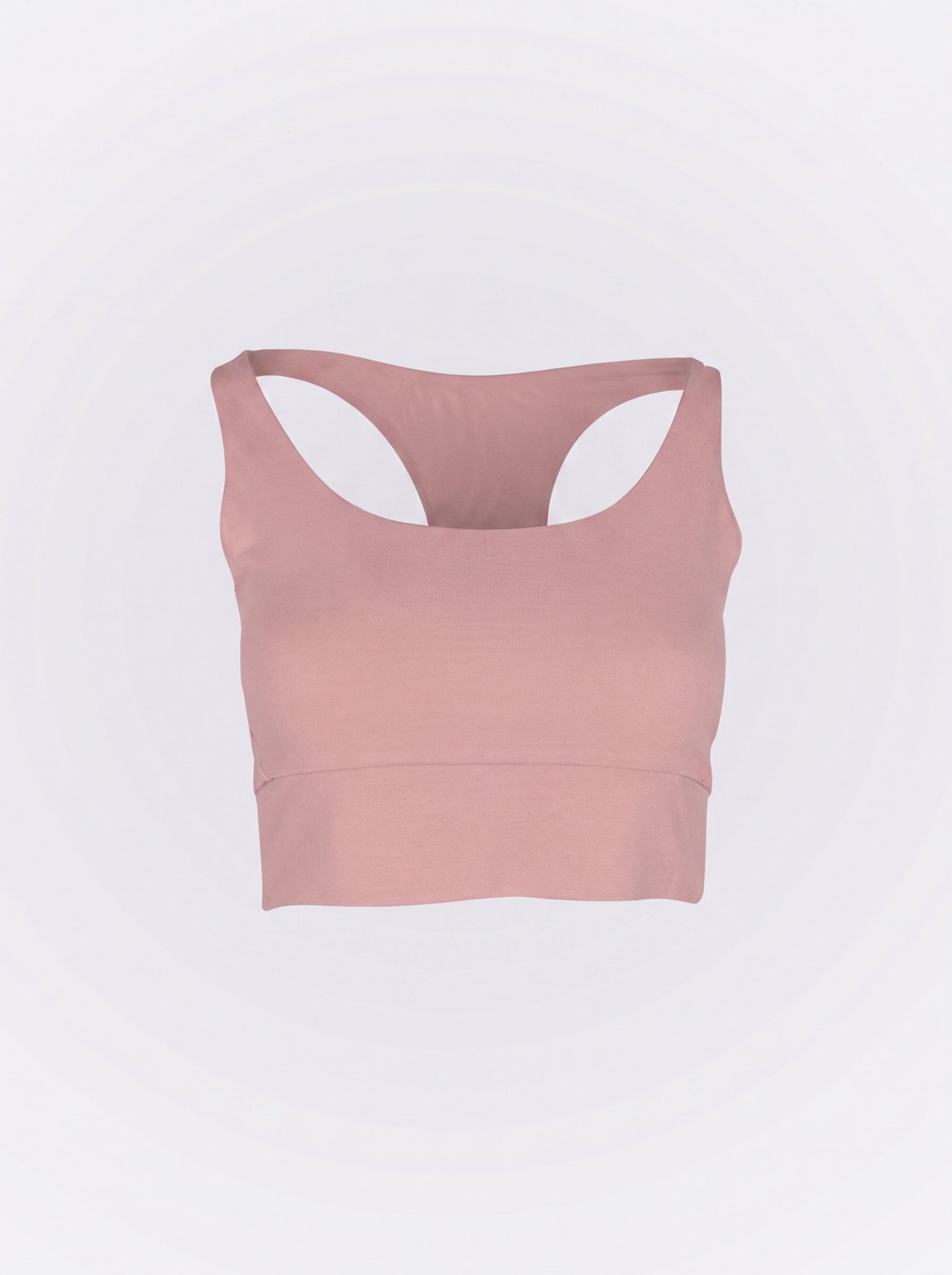 Modal Kumaşlı Aktif Crop - Pudra