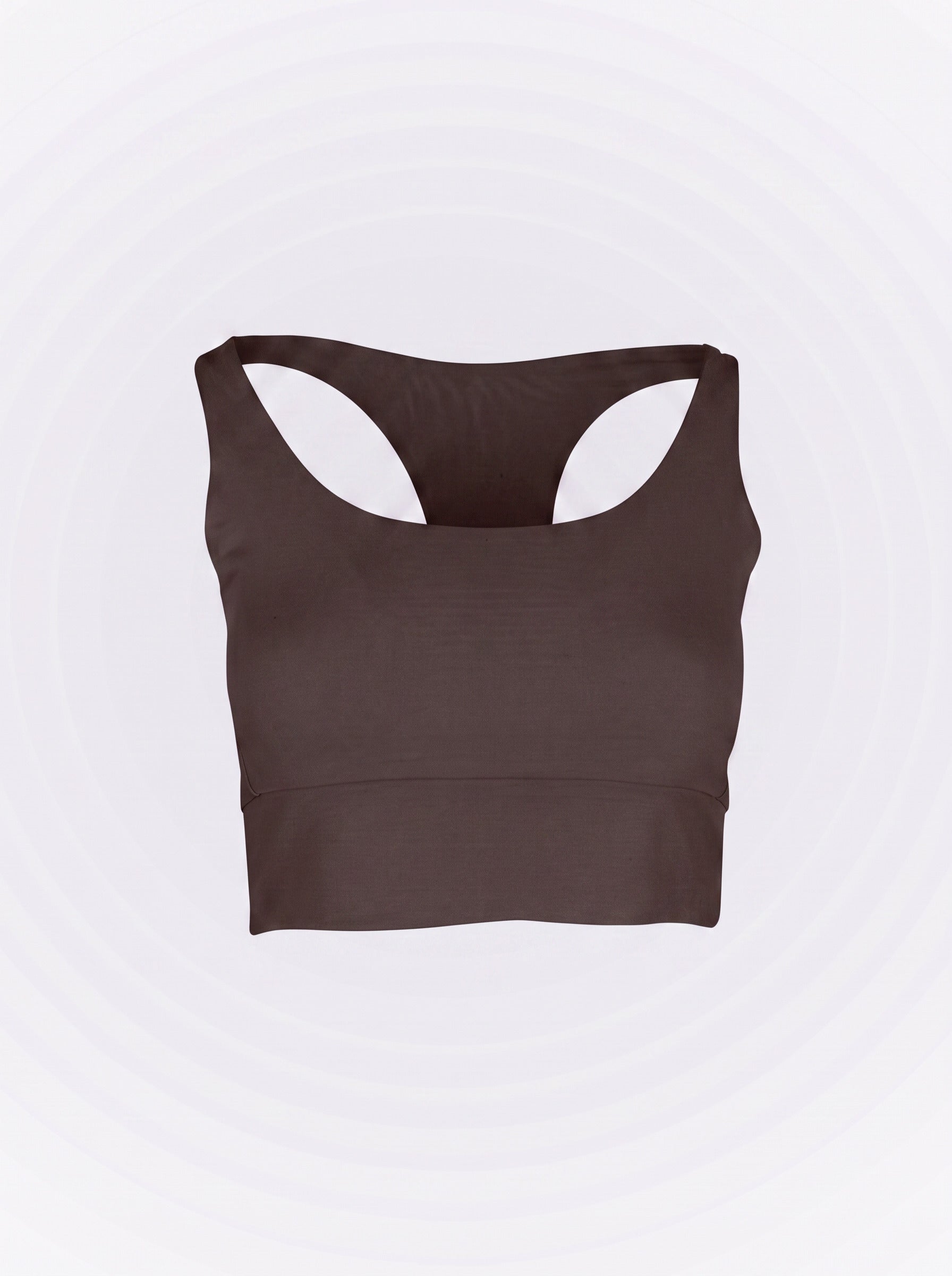 Modal Kumaşlı Aktif Crop - Mocha