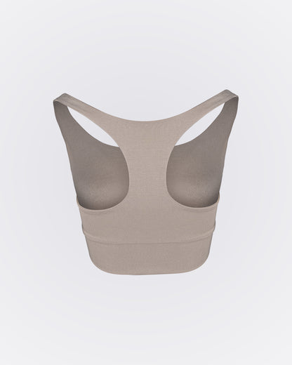 Modal Kumaşlı Aktif Crop - Bej
