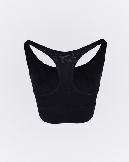 Modal Kumaşlı Aktif Crop - Siyah