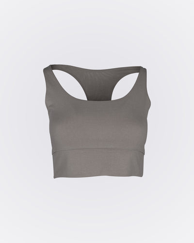 Modal Kumaşlı Aktif Crop - Vizon