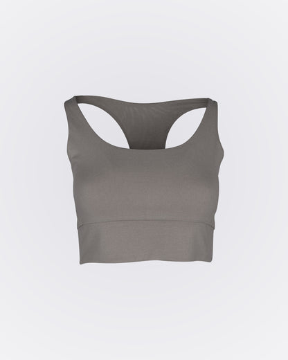 Modal Kumaşlı Aktif Crop - Vizon
