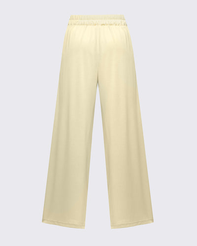 Etek Görünümlü Bol Paça Pantolon - Sarı