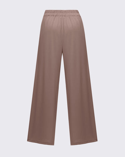 Etek Görünümlü Bol Paça Pantolon - Mocha