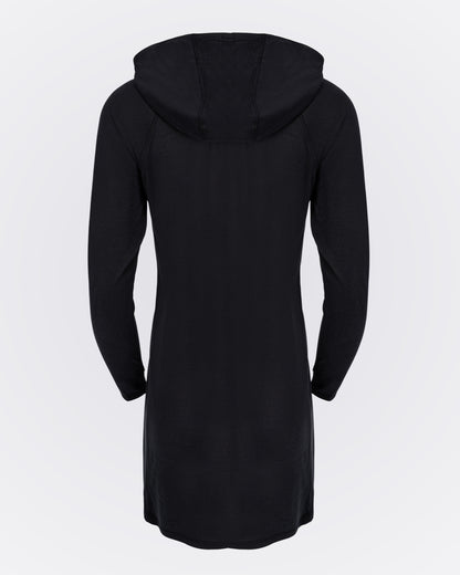 Önden Fermuarlı Kapüşonlu Modal Sweat - Siyah