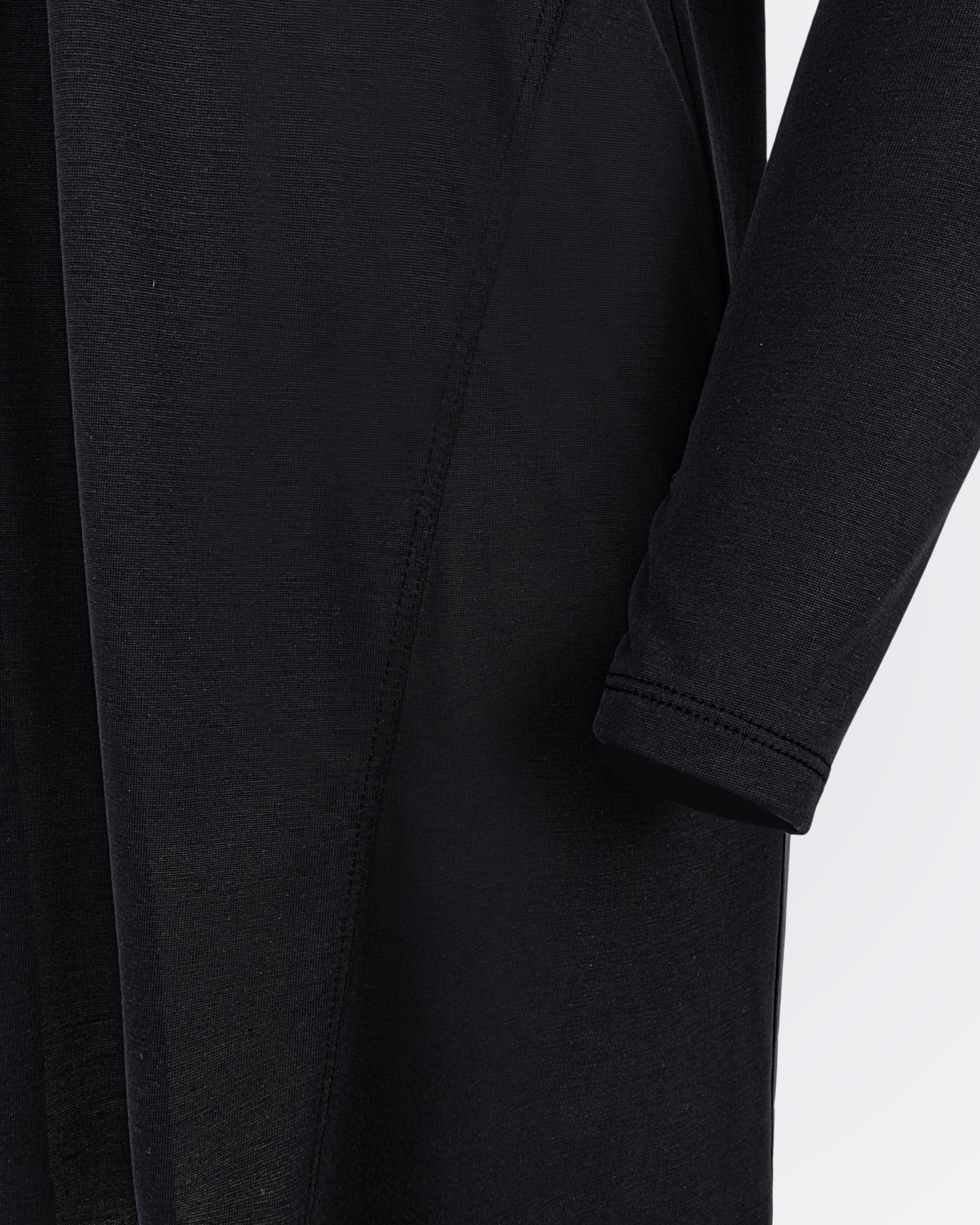 Önden Fermuarlı Kapüşonlu Modal Sweat - Siyah