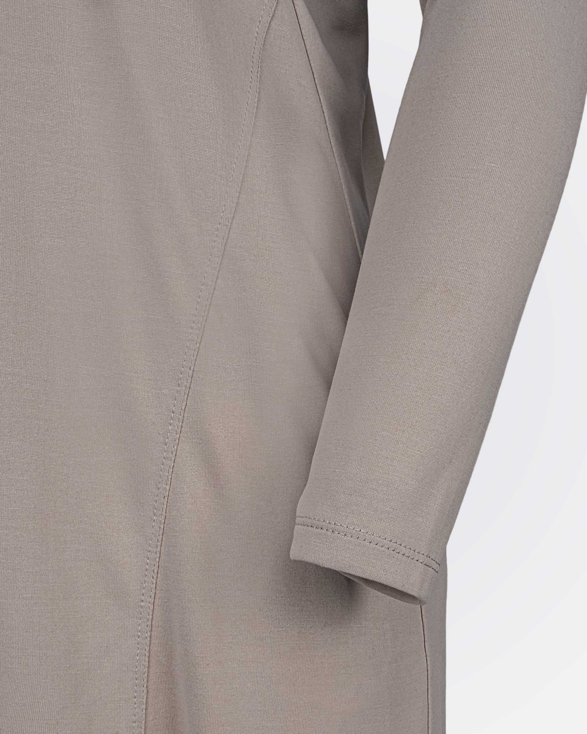 Önden Fermuarlı Kapüşonlu Modal Sweat - Bej