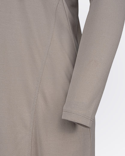 Önden Fermuarlı Kapüşonlu Modal Sweat - Bej