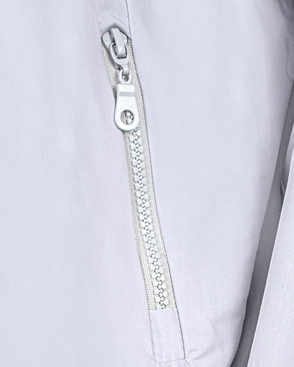 Kapüşonlu Yüksek Yakalı Rüzgarlık Sweat - Gri