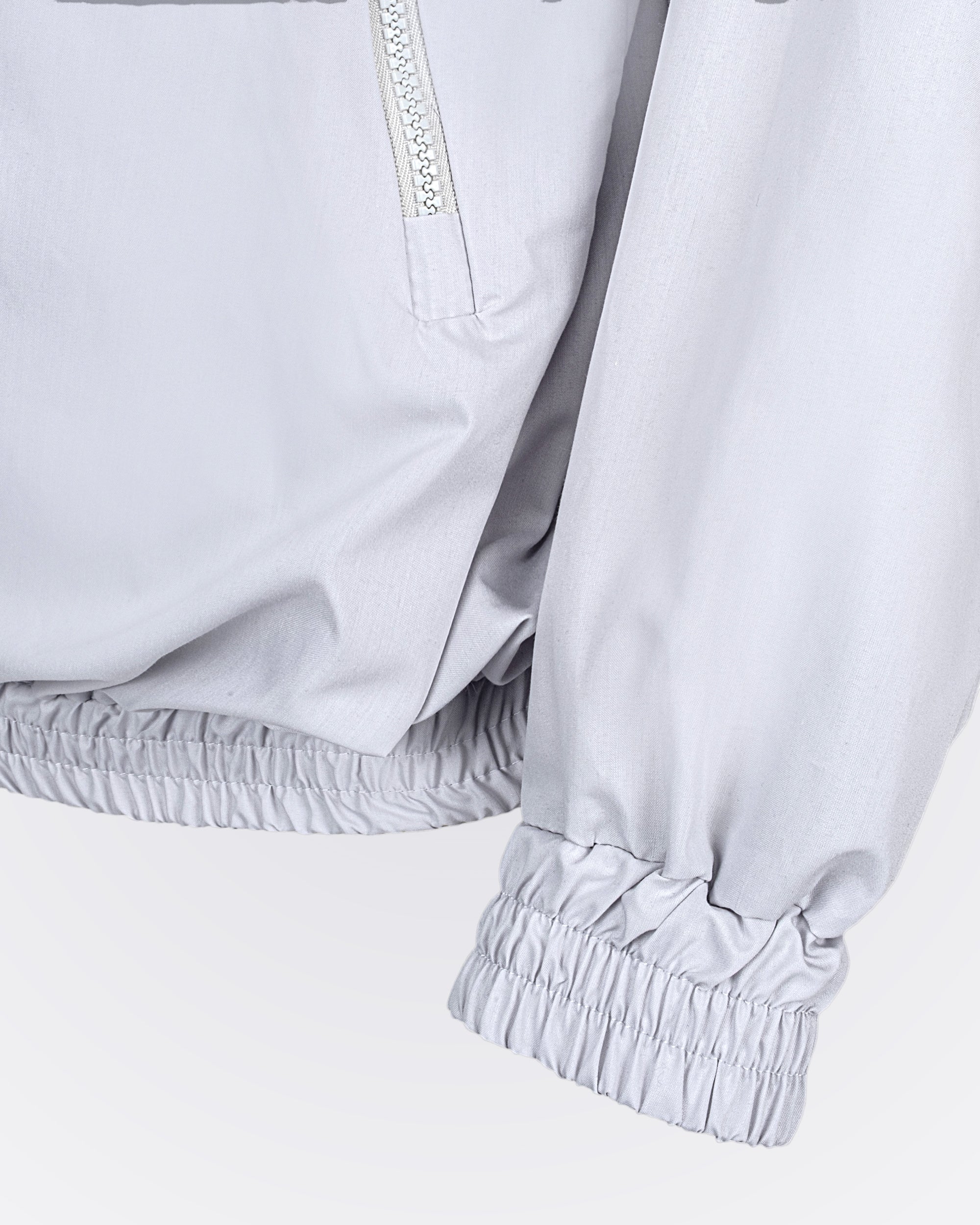 Kapüşonlu Yüksek Yakalı Rüzgarlık Sweat - Gri