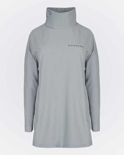 Yüksek Yakalı Aktif Üst - Gri