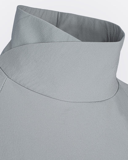 Yüksek Yakalı Aktif Üst - Gri