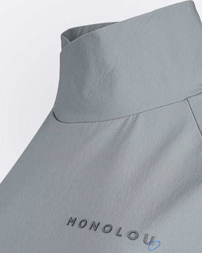 Yüksek Yakalı Aktif Üst - Gri