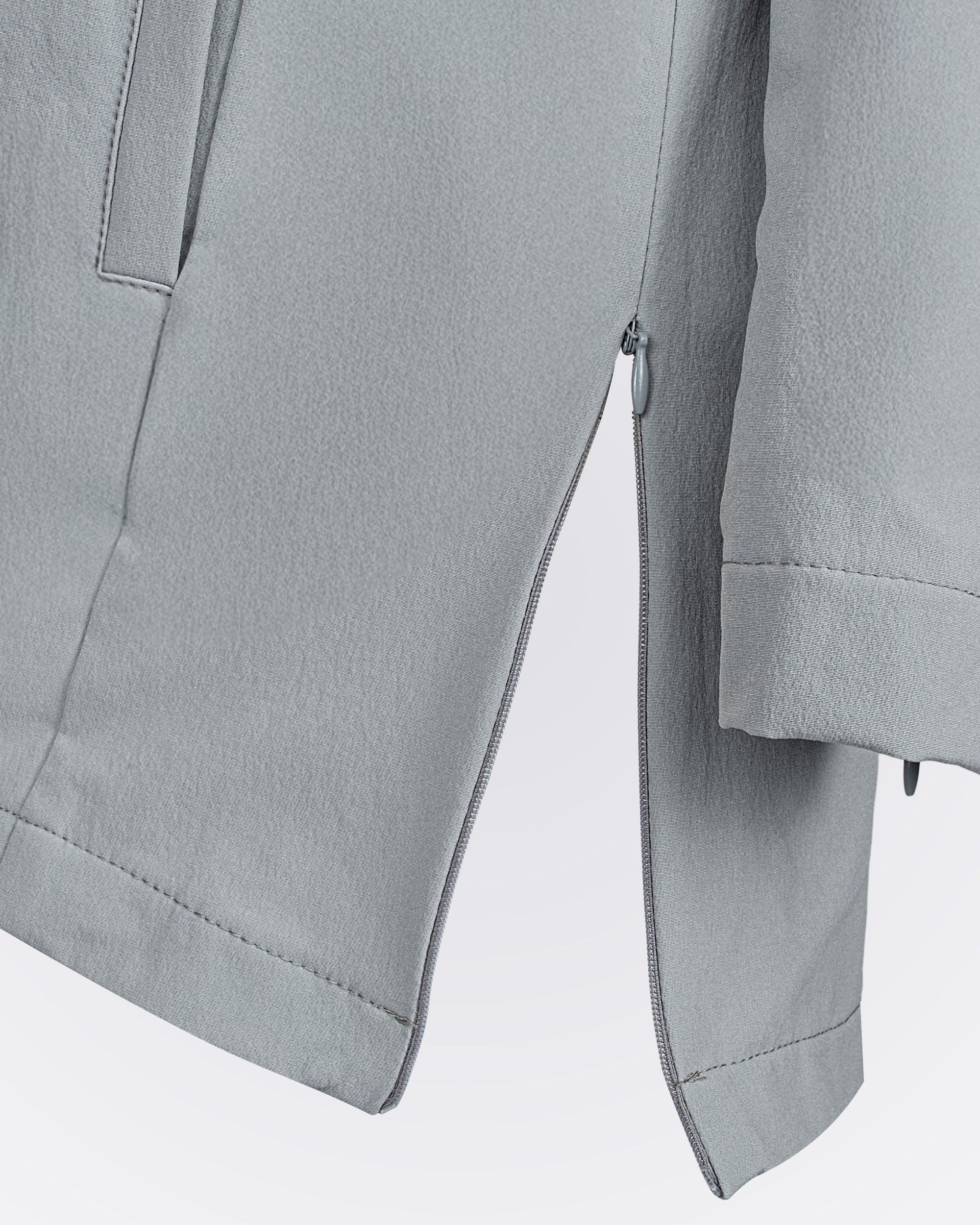 Yüksek Yakalı Aktif Üst - Gri