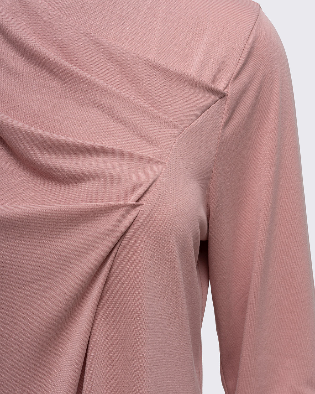 Drape Detaylı Modal Tunik - Pudra
