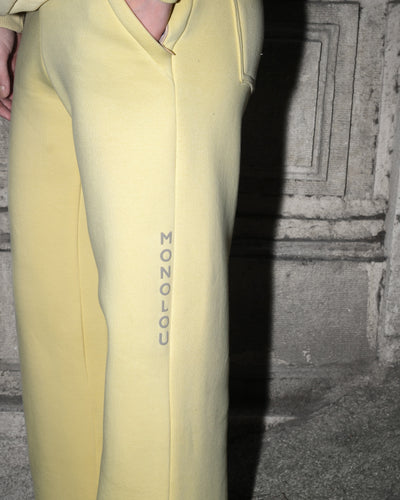 Gizli Cepli Pamuk Kumaşlı Comfy Eşofman Altı - Butter Yellow